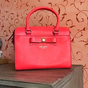 Kate Spade Hot Pink Shoulder Bag Structured Design Gold-Tone Hardware